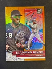 Luis Robert 2022 Donruss Baseball Orange Holo Diamond Kings Card #6 Chicago
