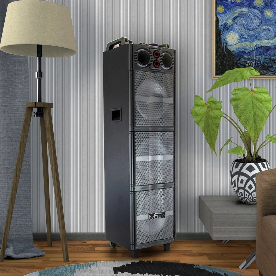 beFree Triple 10" Subwoofer Portable Bluetooth PA DJ Party Speaker w Warranty - Image 2 of 4