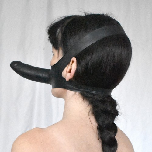 BDSM Latex Dildo Mundknebel mit Penis* Fetisch Sexspielzeug - Bondage Mouth Gag - Picture 17 of 19