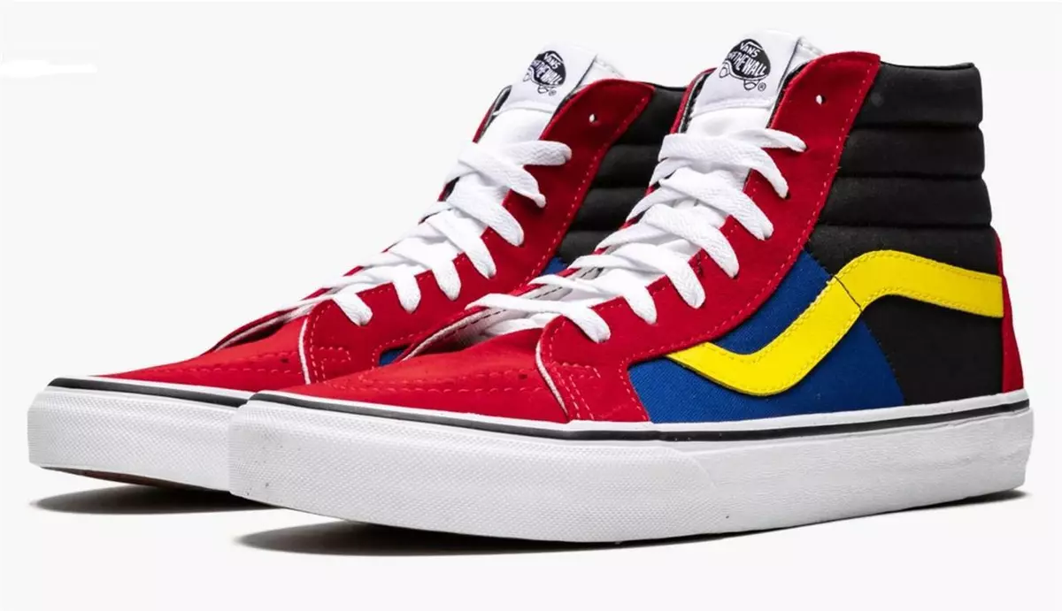 Vans navy shop yellow