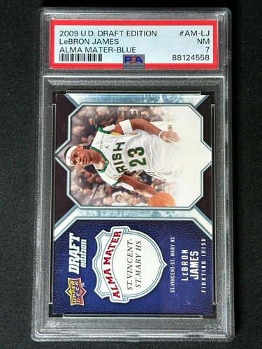 2009 UD Draft Edition Alma Mater Blue Lebron James PSA Graded Card SSP /99 RARE