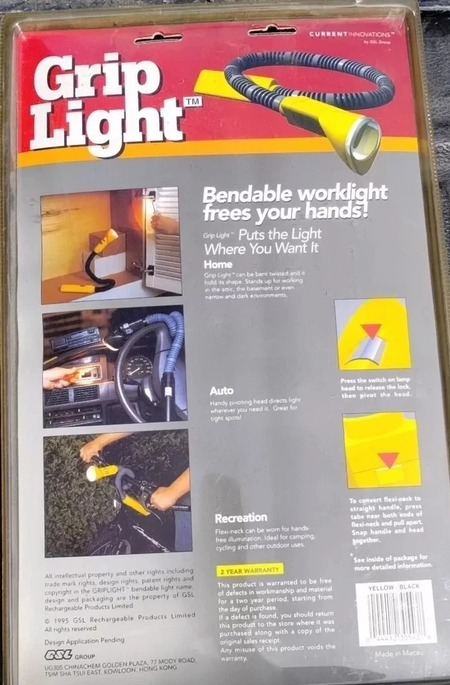 New NOS 1995 current innovations GLG-4501 grip light in blister package *SEALED* - Image 2 of 2