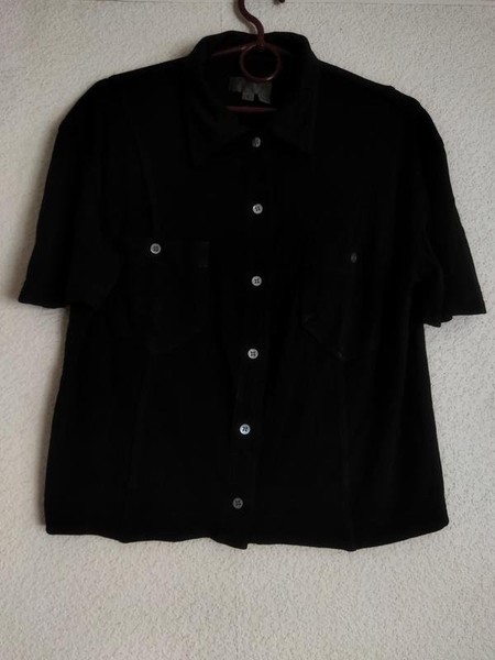 Women Jigsaw Shirt Black Polyester 38 / M / 46
