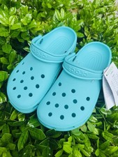 Crocs Aqua Blue 7M Men s- 9W Women's Unisex Classic Clogs Slip On Sandals Shoes