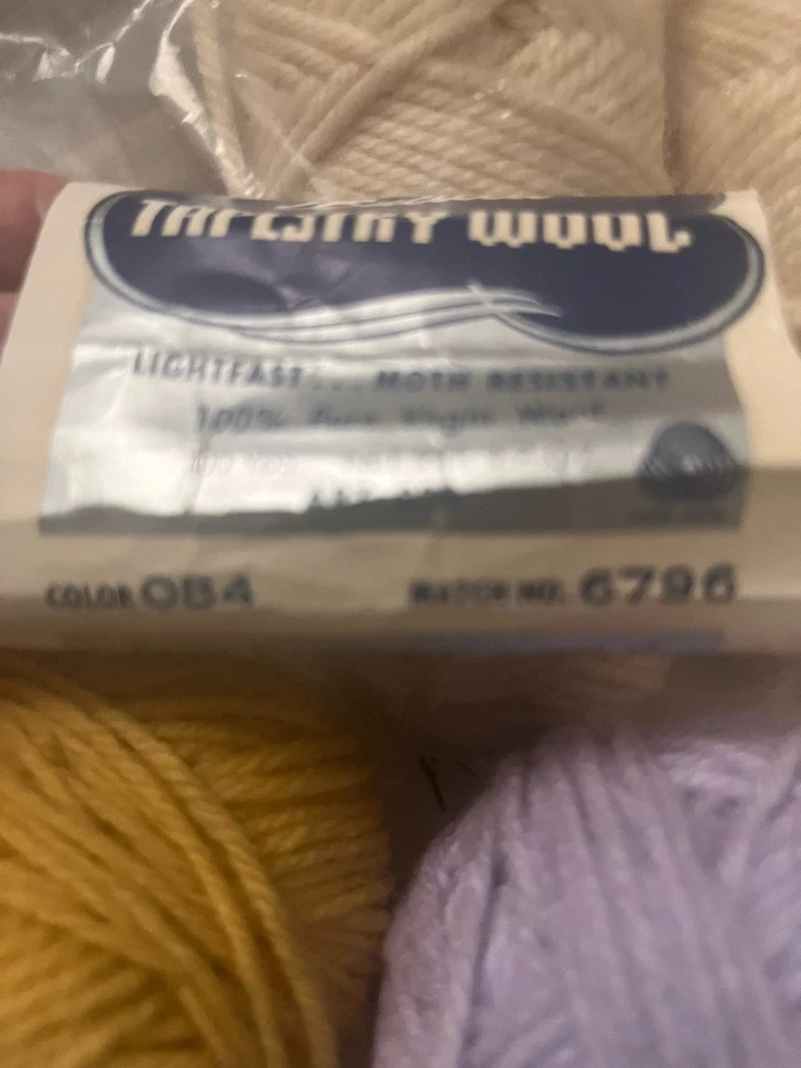 2 Bucilla Tapestry Wool Yarn Color 084-50yds. 341-90 Yds. 2 New Wool Rolls - Image 2 of 4