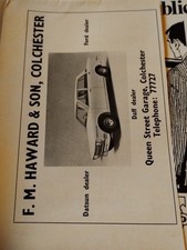 Sk247 Ephemera 1960s Advert F M Haward & Son Colchester 