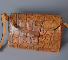 Vintage Italian 1950s Vintage Snake Skin Purse Handbag Shoulderbag Italy