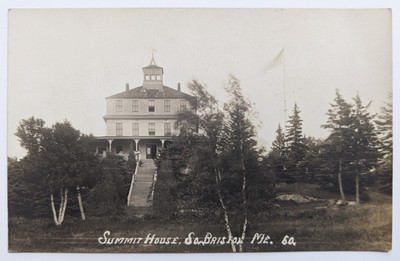 Summit House Hotel South Bristol Village ME Maine c1900s Antique RPPC Postcard