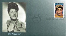 ELLA FITZGERALD LEGENDARY JAZZ SINGER 2007 FLEETWOOD CACHET FDC UNADDR