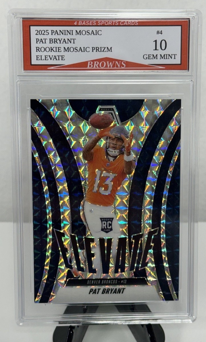 2025 Panini Mosaic Pat Bryant Broncos Rookie Mosaic Prizm Elevate