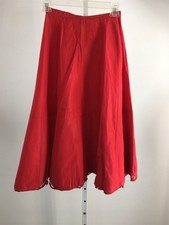 Vintage 1950's RED Taffeta w/ Tulle Petticoat Crinoline Half Slip Sz XS-S