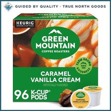 Single Serve K-Cup Pods, 96 Count Caramel Vanilla Cream Coffee for Easy Brewing