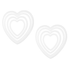 8Pcs Plastic Dream Catcher Rings,Round Floral Wreath White,2.4",3.1",3.9",4.9" 