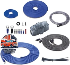 Kit de Instalación Amplificador 4 AWG 100% Cobre, Alta Conductividad y Accesorio