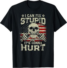 Humorous Mechanic T-Shirt with American Flag ...