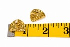 Vintage 80s Clip-On Gold Tone Triangular Statement Earrings  — photo 3