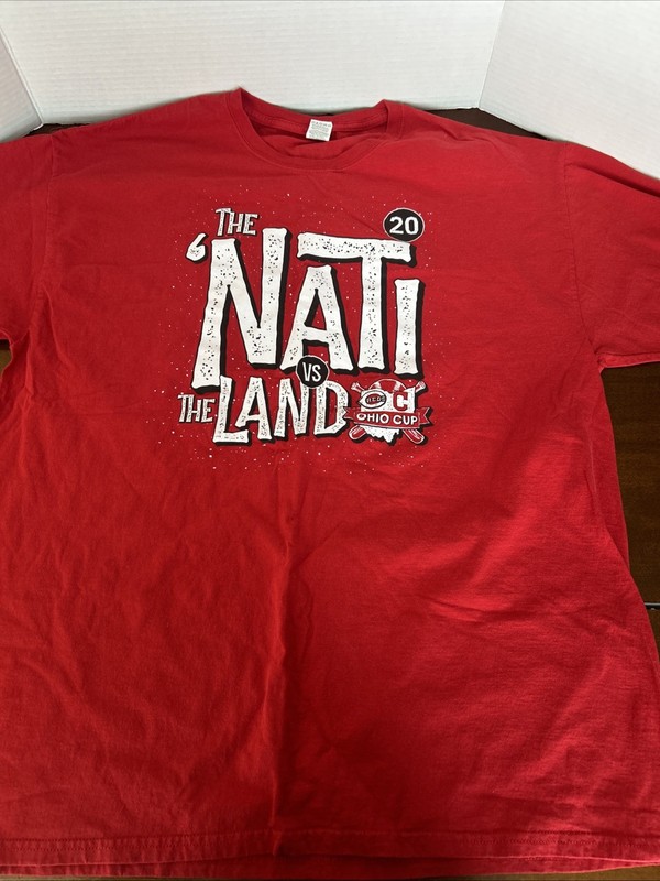 2020 Ohio Cup Cleveland Indians Cincinnati Reds Fruit of the Loom Men's XL Shirt