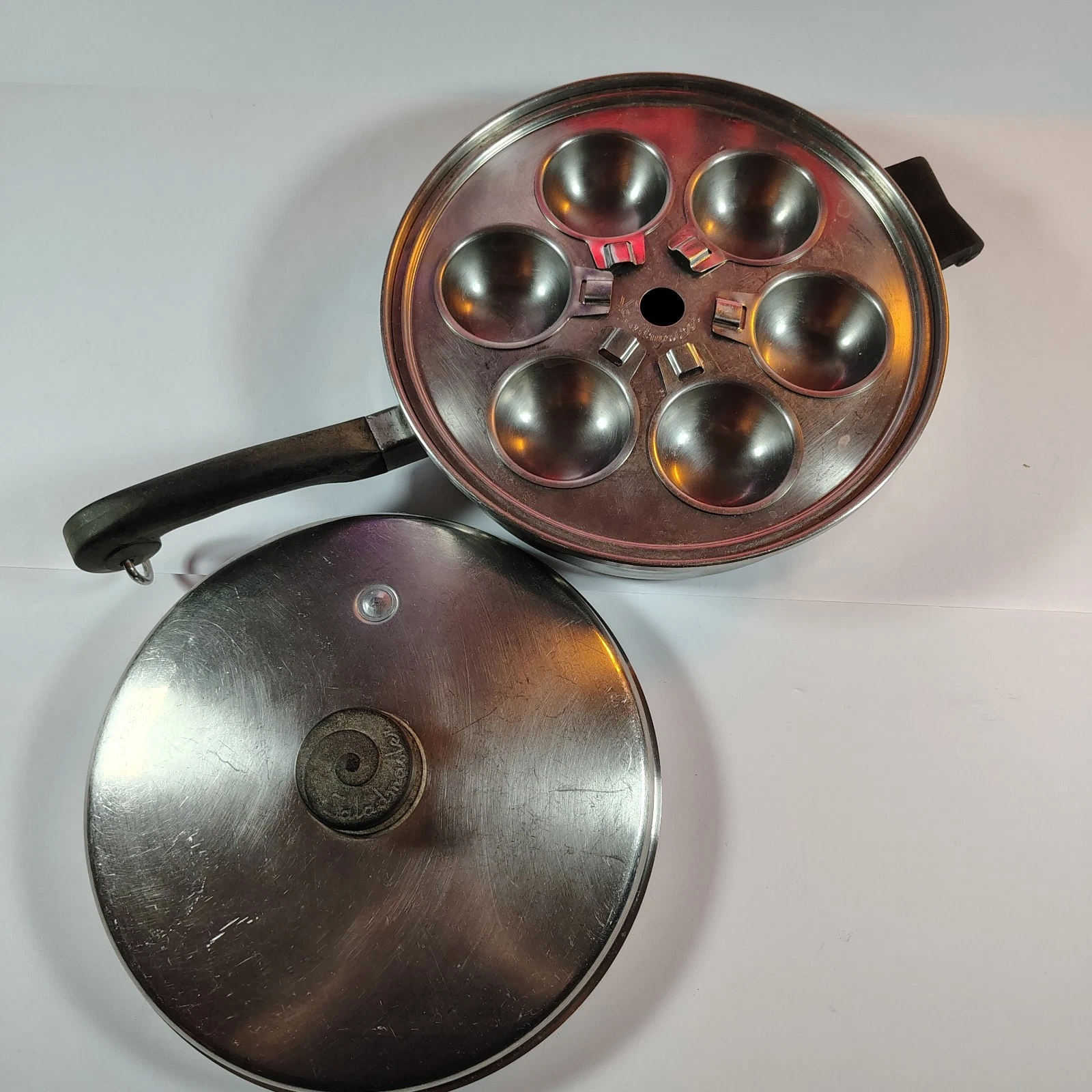 Saladmaster Skillet 11" Egg Poacher Dutch Oven Dome Lid 18-8 Tri Clad Stainless
