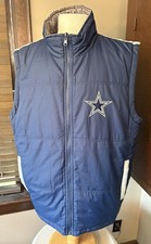 Chaleco acolchado Dallas Cowboys para hombre XL reversible G-III ropa NFL fútbol usado en excelente estado