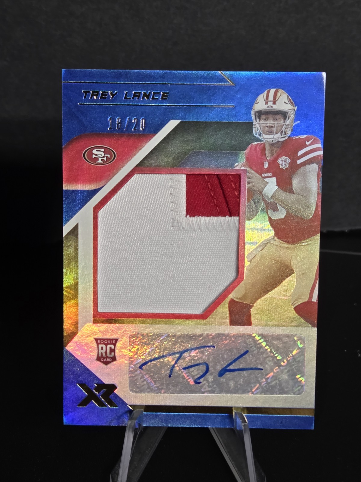 Trey Lance Panini XR Rookie Xcellence Autograph Swatches #RXA Base