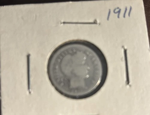 1911-BARBER SILVER DIME ~  ~NICE COIN~ 90% SILVER