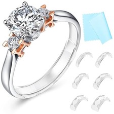 Ring Sizer Adjuster for Loose Rings Guards, Spacers  Tighteners, Clear 6 pack
