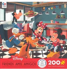 Disney Friends 200 Pc Ceaco Jigsaw Puzzle Disney Diner NIB