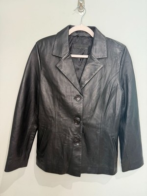 Vintage 90s Gian Mori Italian Genuine Leather Blazer, size large