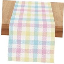 Linen Buffalo Check Plaid Spring Table Runner 72 Inches Table Runner,13" x 72"