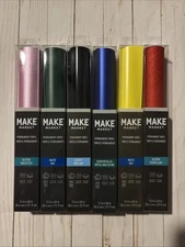 Set of 6 Make Market Permanent Vinyl Rolls 12x48 Glitter Matte Glossy NEW USA