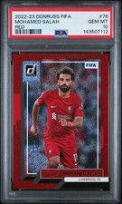 2022-23 MOHAMED SALAH PANINI DONRUSS OPTIC FIFA RED /99, PSA 10