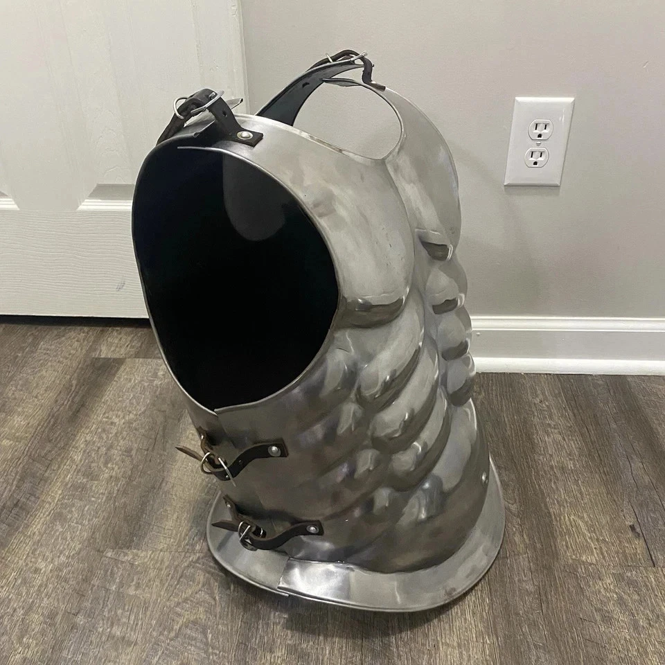 罗马肌肉身体盔甲 Cuirass 带 Barbuta 头盔希腊中世纪万圣节 — 第 4/4 张图片