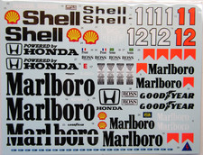 Decalpool 1/8 McLaren MP4/4 Patrocinador Completo Calcomanía Hoja Traje De Agostini Kit DP316