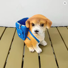 Dog Pen Holder Resin Backpack Design, Cute Desk Organizer for Office or Students