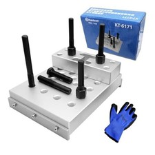 Universal Drill Press Support Block Plate Tool Set Kit, 30 Ton   Bearing Silver