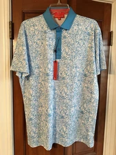 Redvanly Golf  Canon Polo ~ Medium ~ Malibu Blue ~ NWT $105 Retail