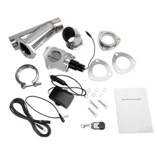 3" 76.2mm Remote Electric Exhaust Catback Downpipe Valve System