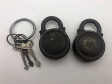 Antique Yale 324 Cast Iron Padlocks w/ Working Keys #11 & #12 – Warded Locks USA