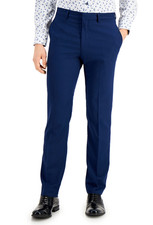 Kenneth Cole Reaction Men Techni Cole Suit Slim Fit Pants Blue Size 33X30