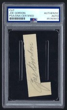 Joe Gordon Autograph Signed Cut PSA/DNA