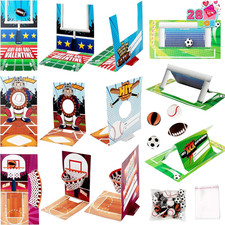 28 Pcs Fun Valentine Sports Game Card and Erasers for Kids Party Favor, Classroo