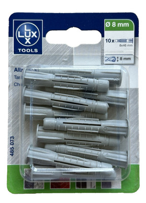LUX | DÜBEL OBI Allzweckkragendübel Ø 8 mm x 47 mm 10 Stück Packung