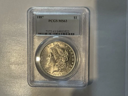 Morgan Silver Dollar 1887 PCGS MS 63 Vam 11