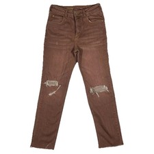 Pilcro Straight Jeans Size 27 High Rise Rust Anthropologie