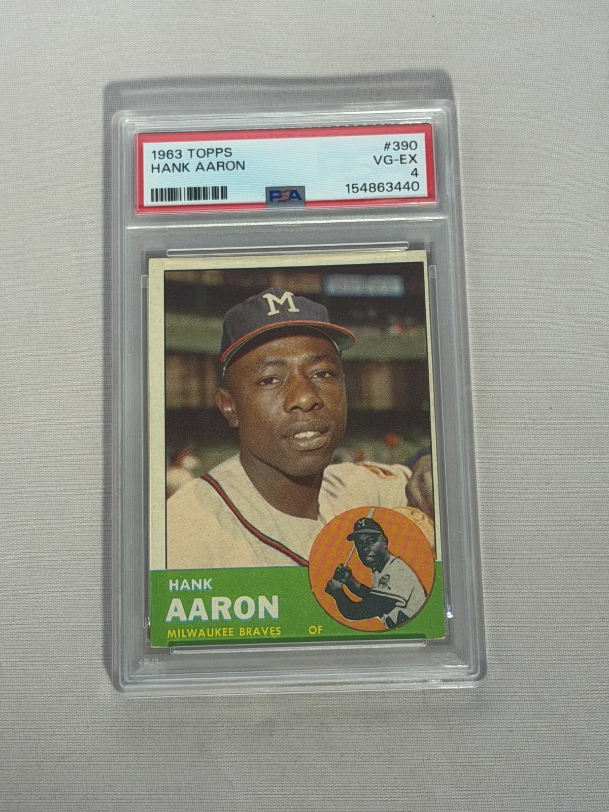 1963 Topps Hank Aaron #390 PSA 4 