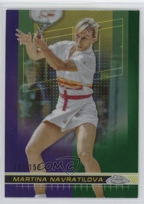 2024 Topps Chrome Purple & Green Refractor 113/150 Martina Navratilova HOF 0o4t