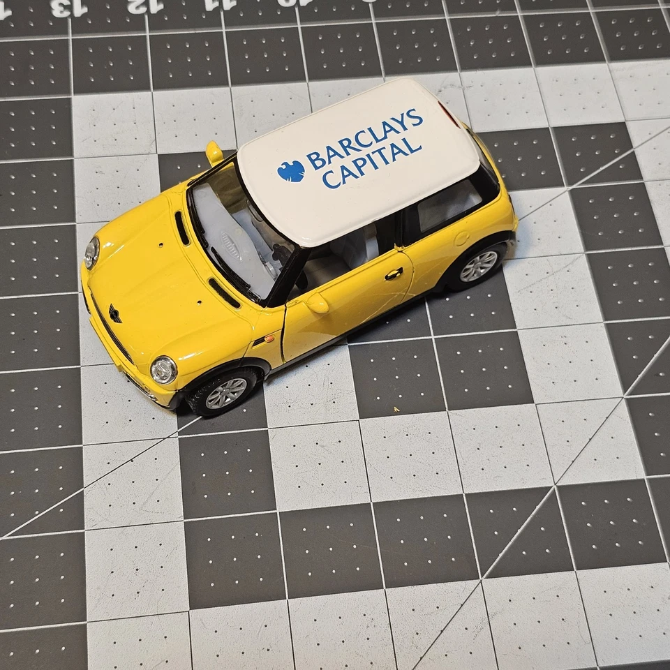 Kinsmart Mini Cooper "Barclays Capital" Advertisement Diecast Metal Car 1:32 - Image 2 of 4