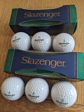 Golf balls - Vintage - 2 x sleeves of green Slazenger golf balls - Unused