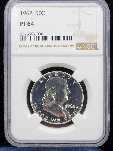 1962 Franklin Half Dollar Proof NGC PF 64 US Mint 50C Coin 90% Silver