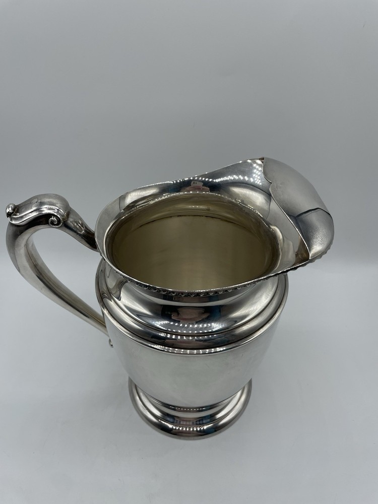 Crescent Silver Plated Water Pitcher - Thumbnail 4